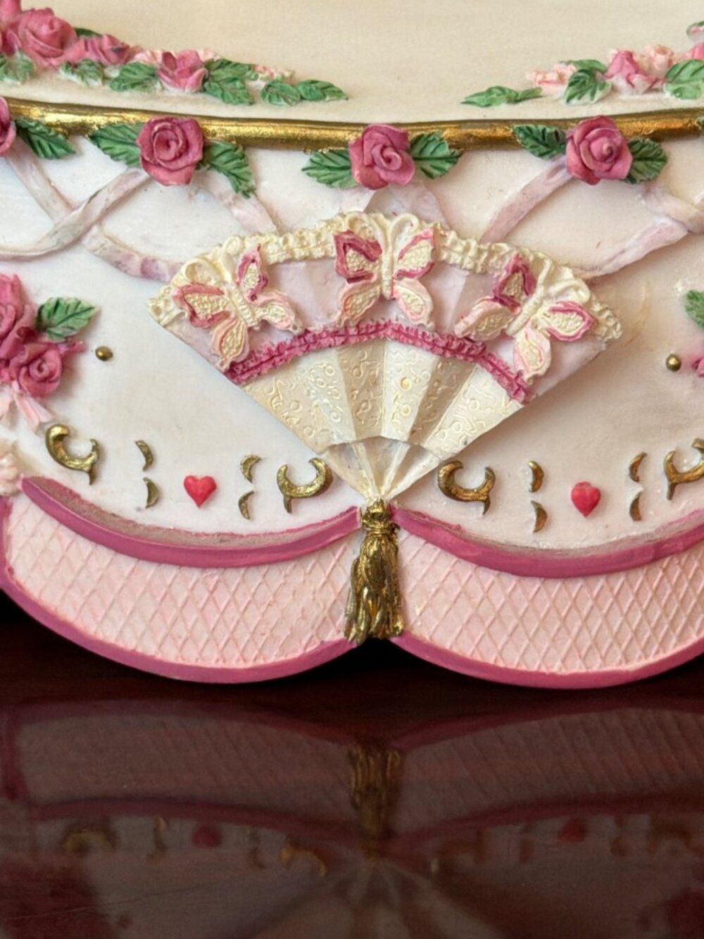 1996 San Francisco Music Box Carousel Horse Roses Butterflies All I Ask of You - Picture 10 of 15